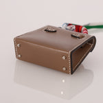 Hermès 2020 Etoupe Tadelakt Micro Kelly Twilly Bag Charm - FashioNica