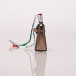 Hermès 2020 Etoupe Tadelakt Micro Kelly Twilly Bag Charm - FashioNica