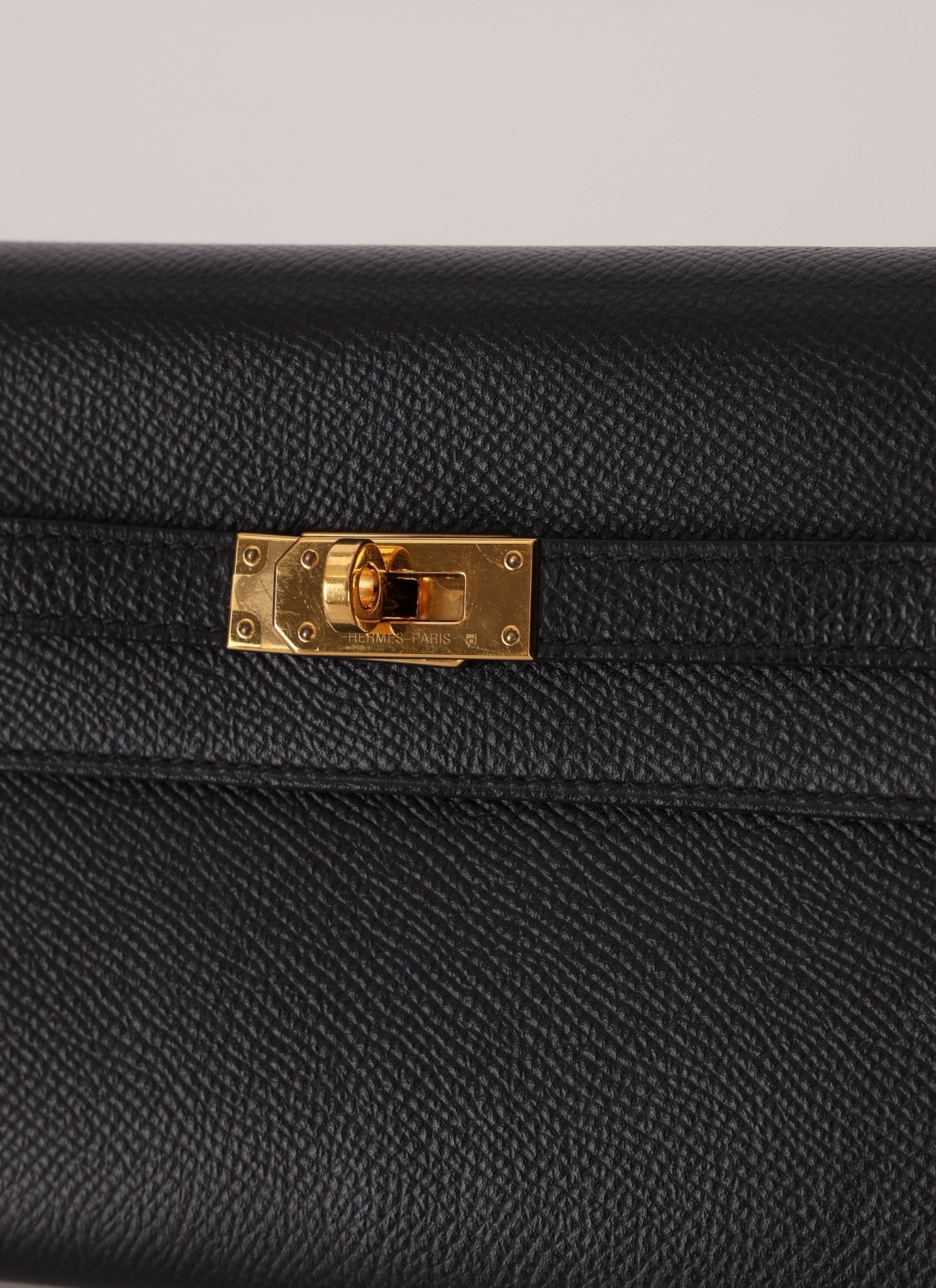 Hermès 2020 Noir Epsom Kelly To Go Wallet with Strap GHW - FashioNica