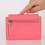 Hermès 2020 Rose Azalee Chevre Mysore Kelly Pocket Compact Wallet PHW - FashioNica