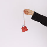 Hermès 2020 Rouge Vif Tadelakt Micro Kelly Twilly - FashioNica