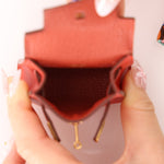 Hermès 2020 Rouge Vif Tadelakt Micro Kelly Twilly - FashioNica