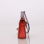 Hermès 2020 Rouge Vif Tadelakt Micro Kelly Twilly - FashioNica