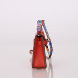 Hermès 2020 Rouge Vif Tadelakt Micro Kelly Twilly - FashioNica