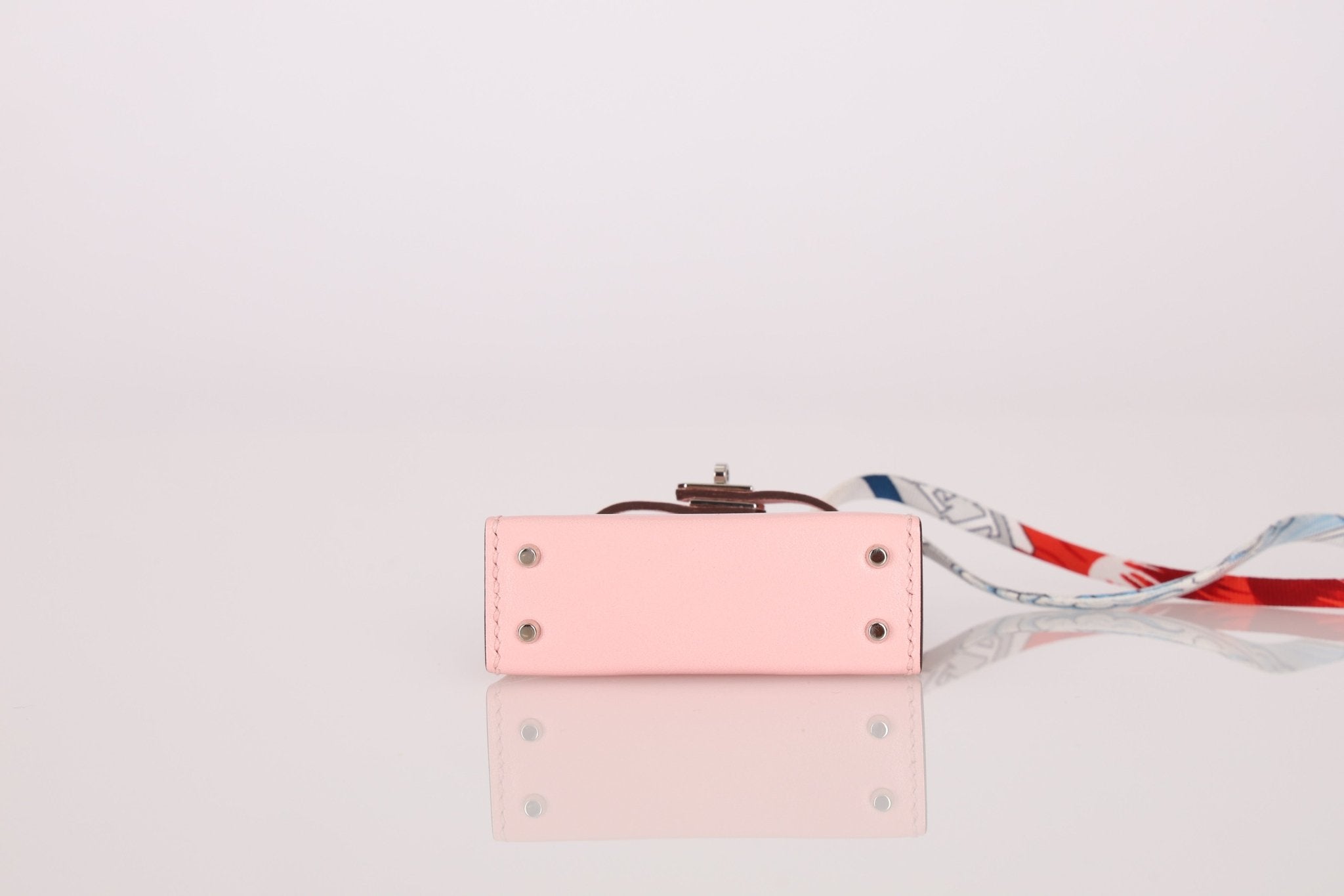 Hermès 2020 Sakura Tadelakt Micro Kelly Twilly Bag Charm - FashioNica