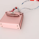 Hermès 2020 Sakura Tadelakt Micro Kelly Twilly Bag Charm - FashioNica