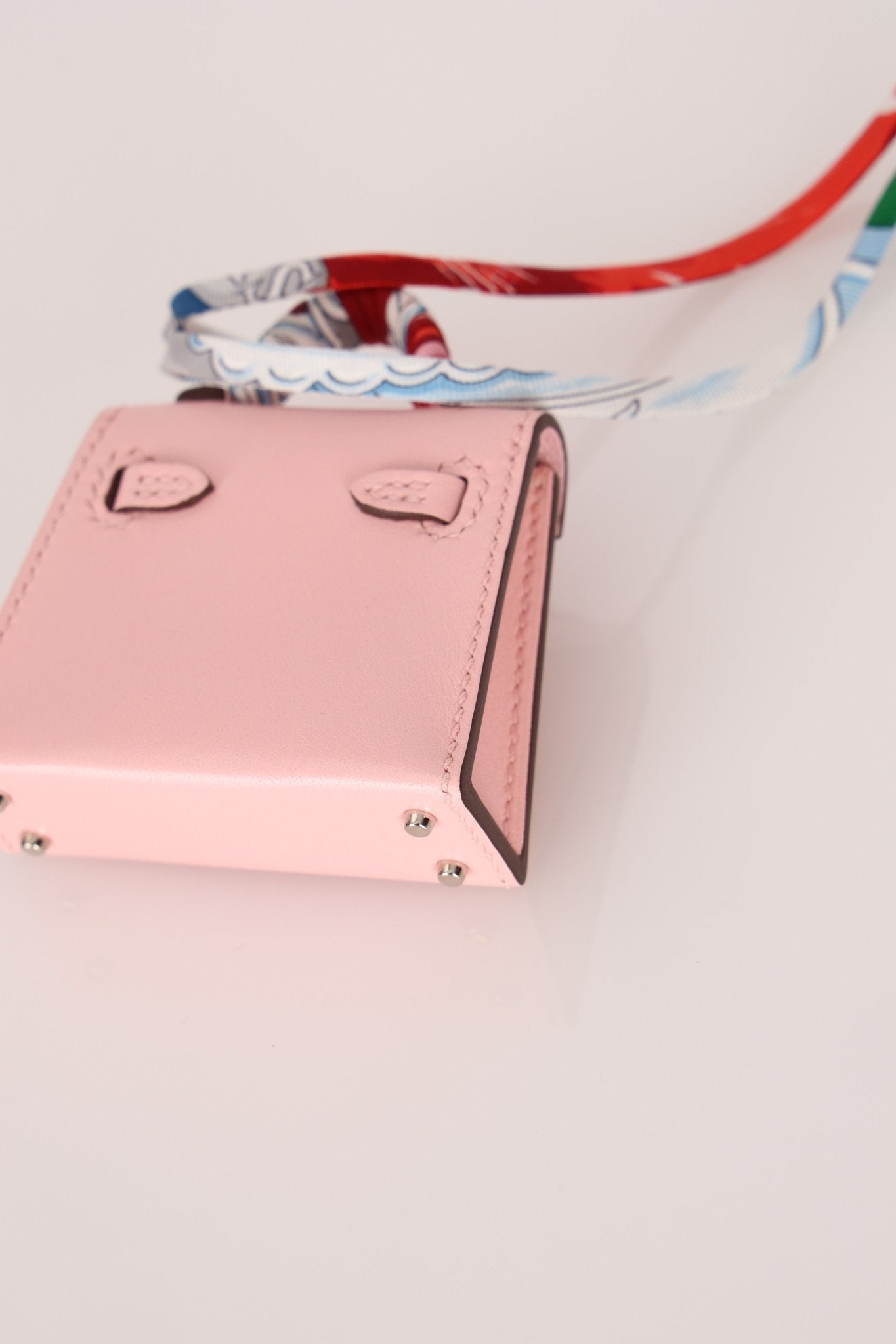 Hermès 2020 Sakura Tadelakt Micro Kelly Twilly Bag Charm - FashioNica