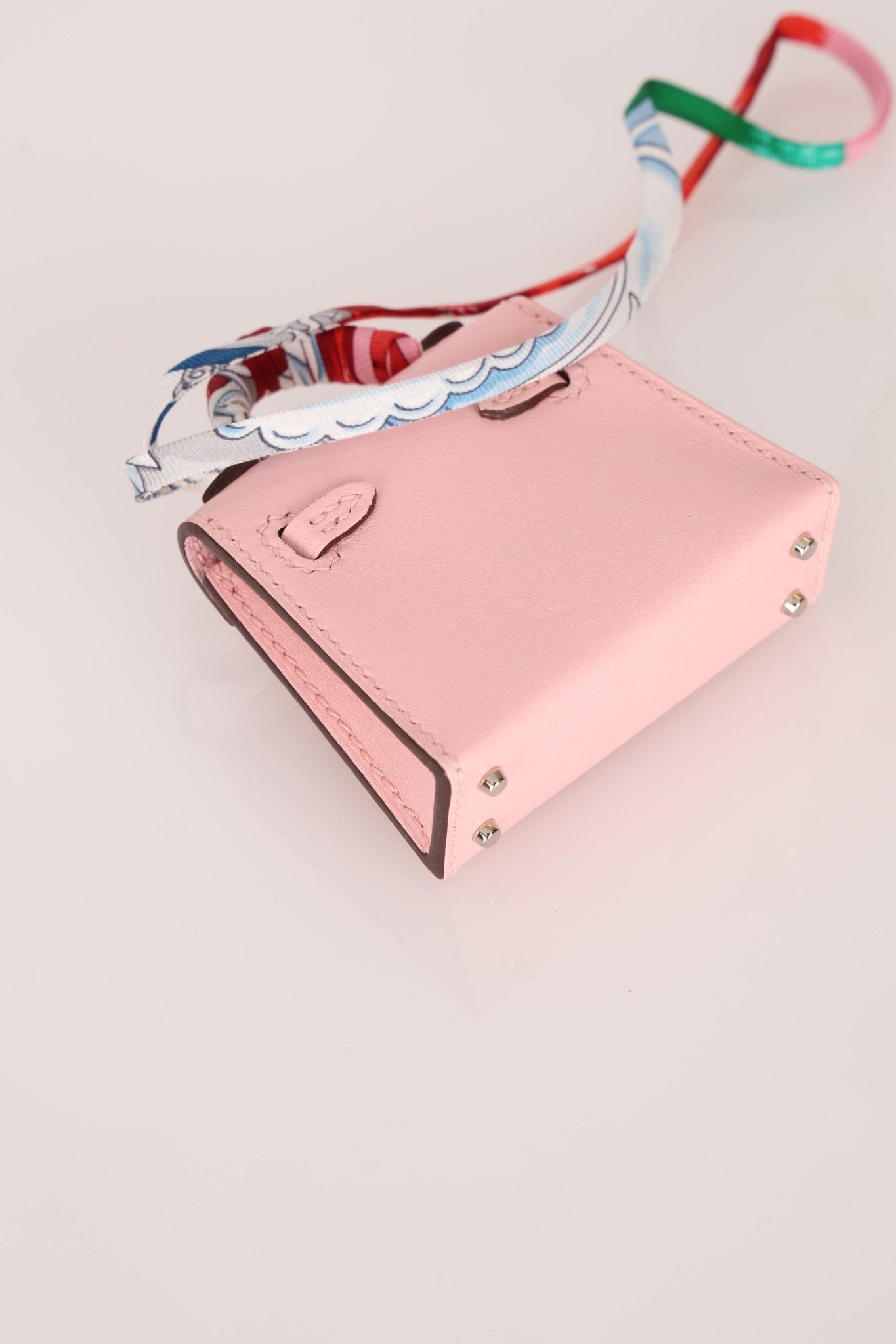 Hermès 2020 Sakura Tadelakt Micro Kelly Twilly Bag Charm - FashioNica