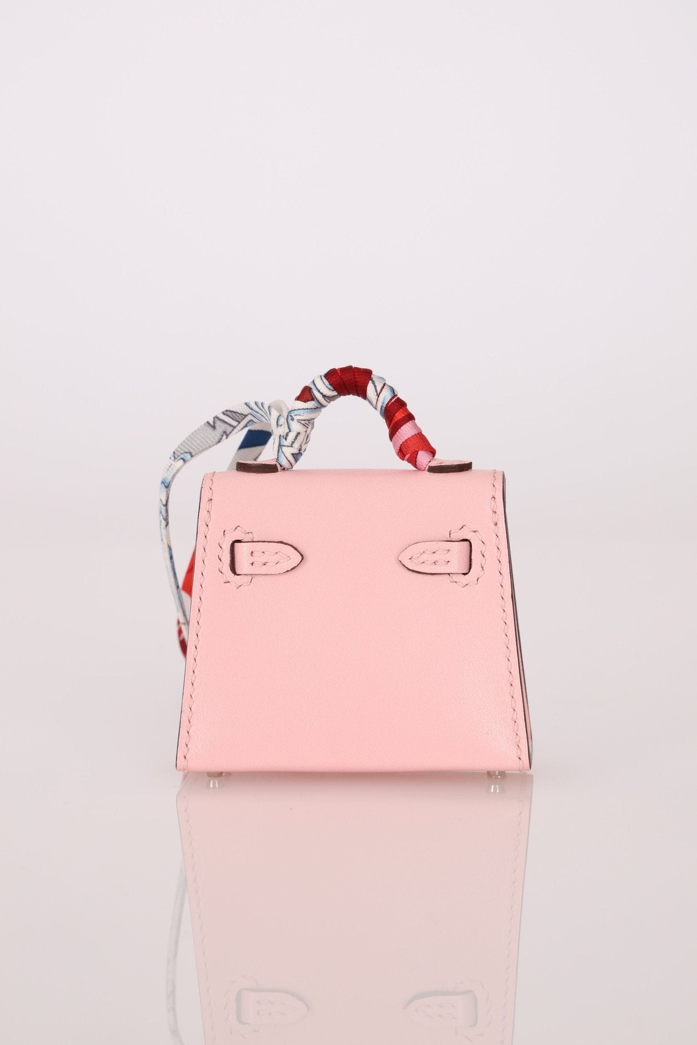 Hermès 2020 Sakura Tadelakt Micro Kelly Twilly Bag Charm - FashioNica