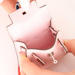 Hermès 2020 Sakura Tadelakt Micro Kelly Twilly Bag Charm - FashioNica