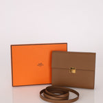 Hermès 2021 Beige De Walmer Epsom Clic Wallet on Strap GHW - FashioNica