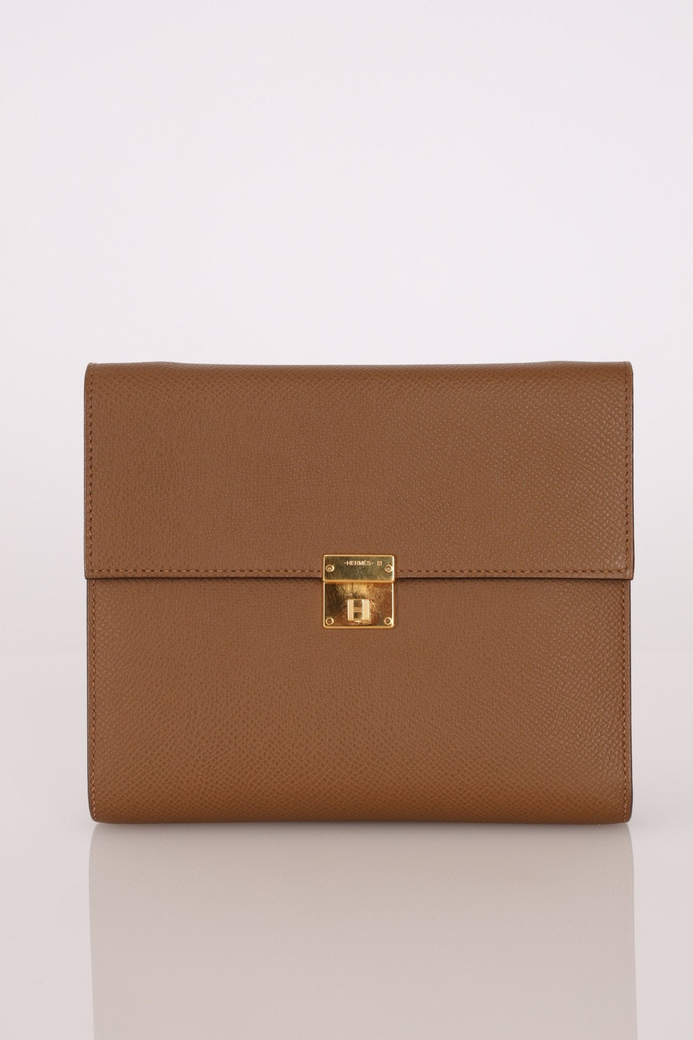 Hermès 2021 Beige De Walmer Epsom Clic Wallet on Strap GHW - FashioNica