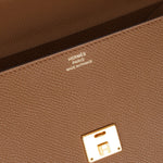 Hermès 2021 Beige De Walmer Epsom Clic Wallet on Strap GHW - FashioNica