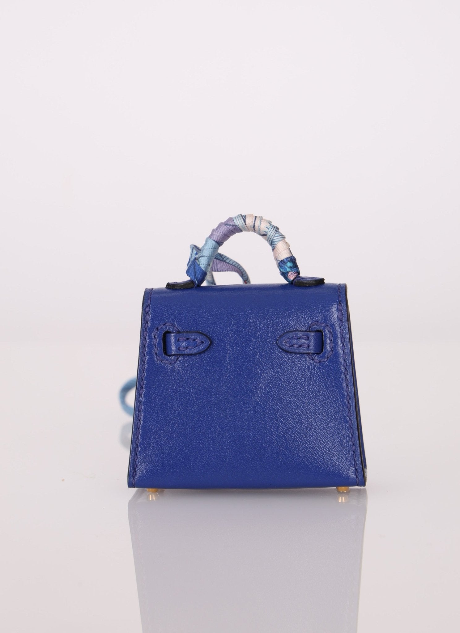 Hermès 2021 Bleu Electrique Tadelakt Micro Twilly Kelly GHW - FashioNica