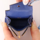 Hermès 2021 Bleu Electrique Tadelakt Micro Twilly Kelly GHW - FashioNica