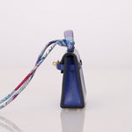 Hermès 2021 Bleu Electrique Tadelakt Micro Twilly Kelly GHW - FashioNica