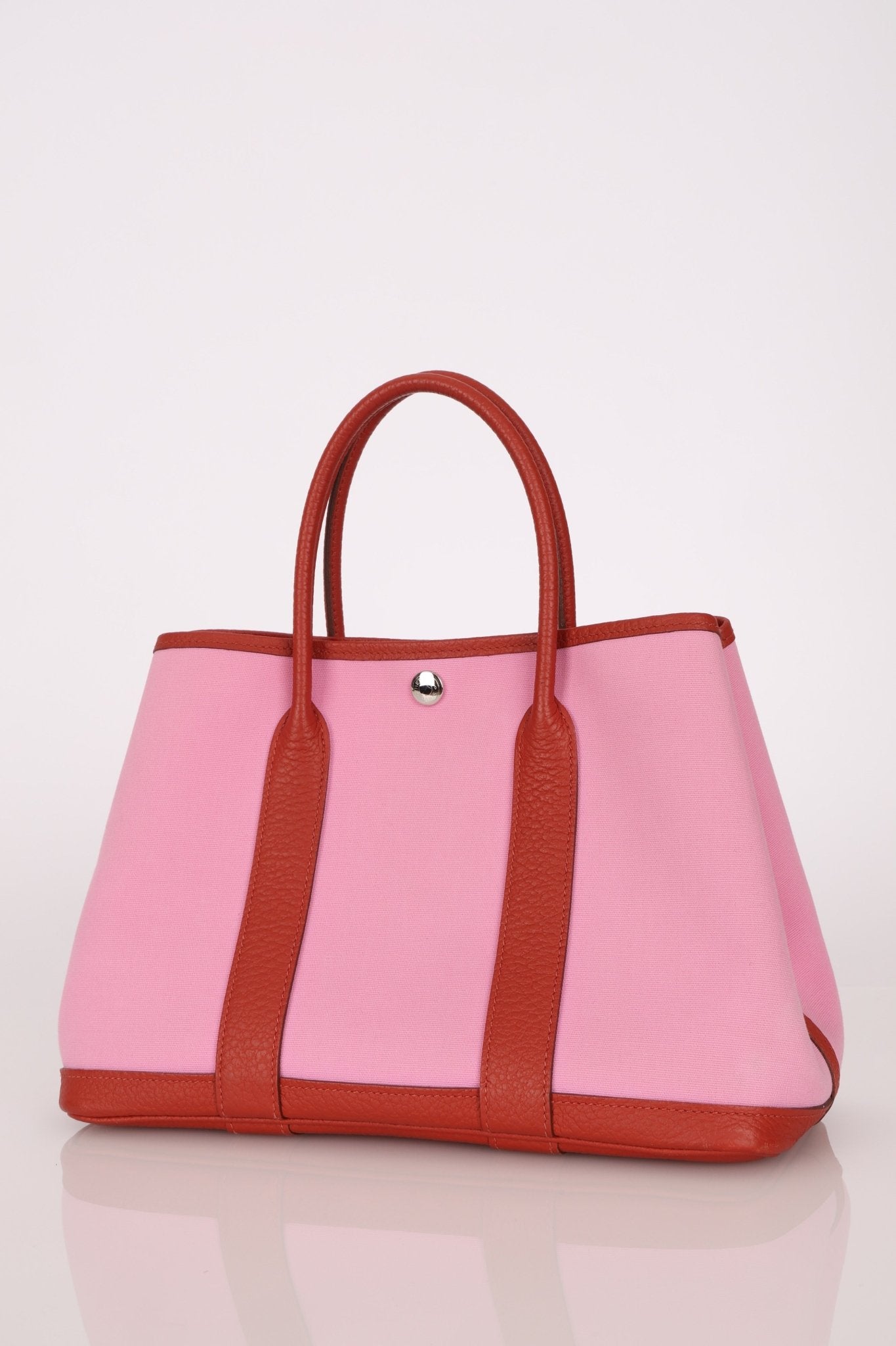 Hermès 2021 Bubblegum Toile Militaire Vache Country Garden Party 30 - FashioNica
