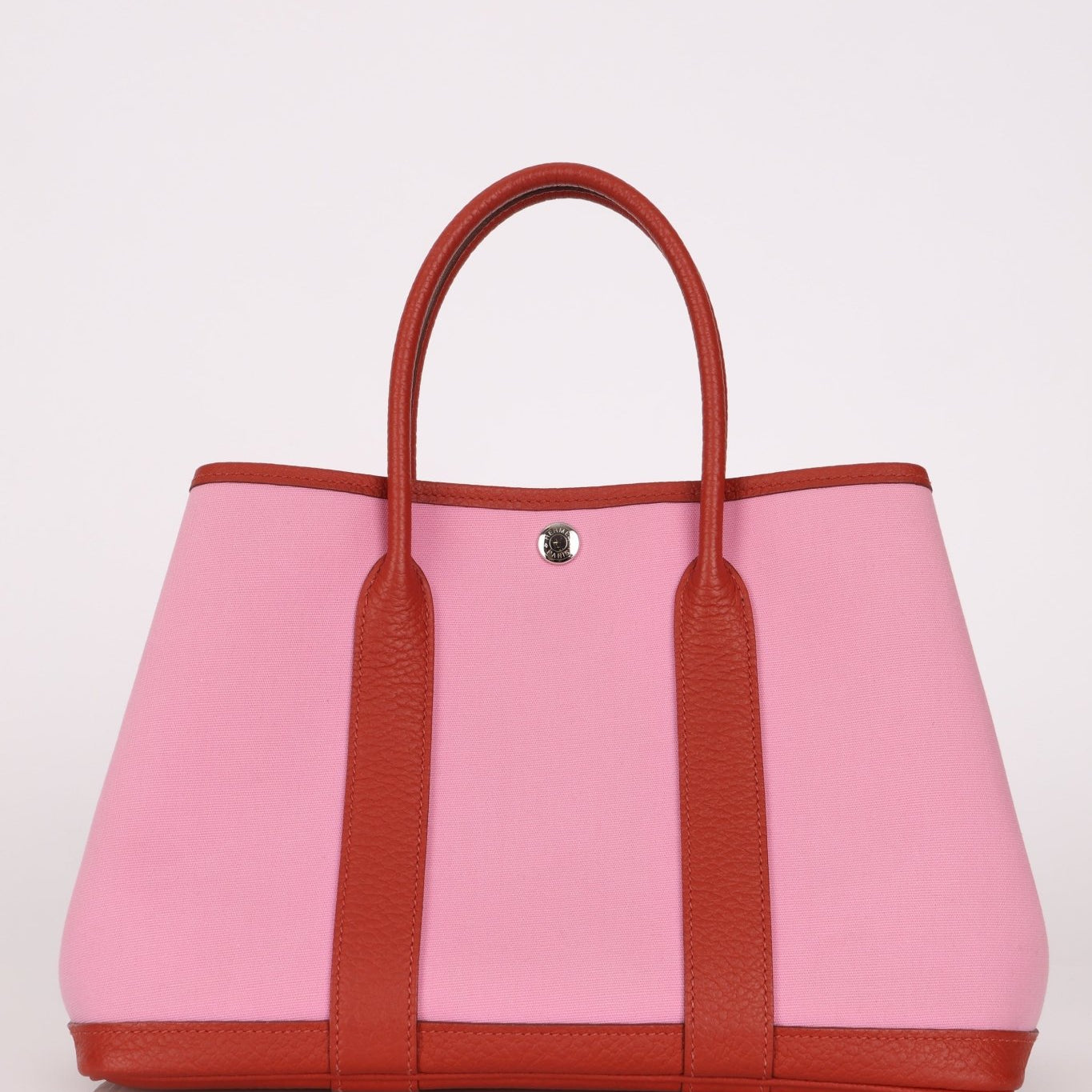 Hermès 2021 Bubblegum Toile Militaire Vache Country Garden Party 30 - FashioNica