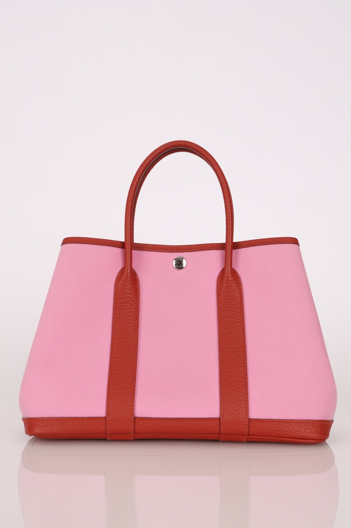 Hermès 2021 Bubblegum Toile Militaire Vache Country Garden Party 30 - FashioNica