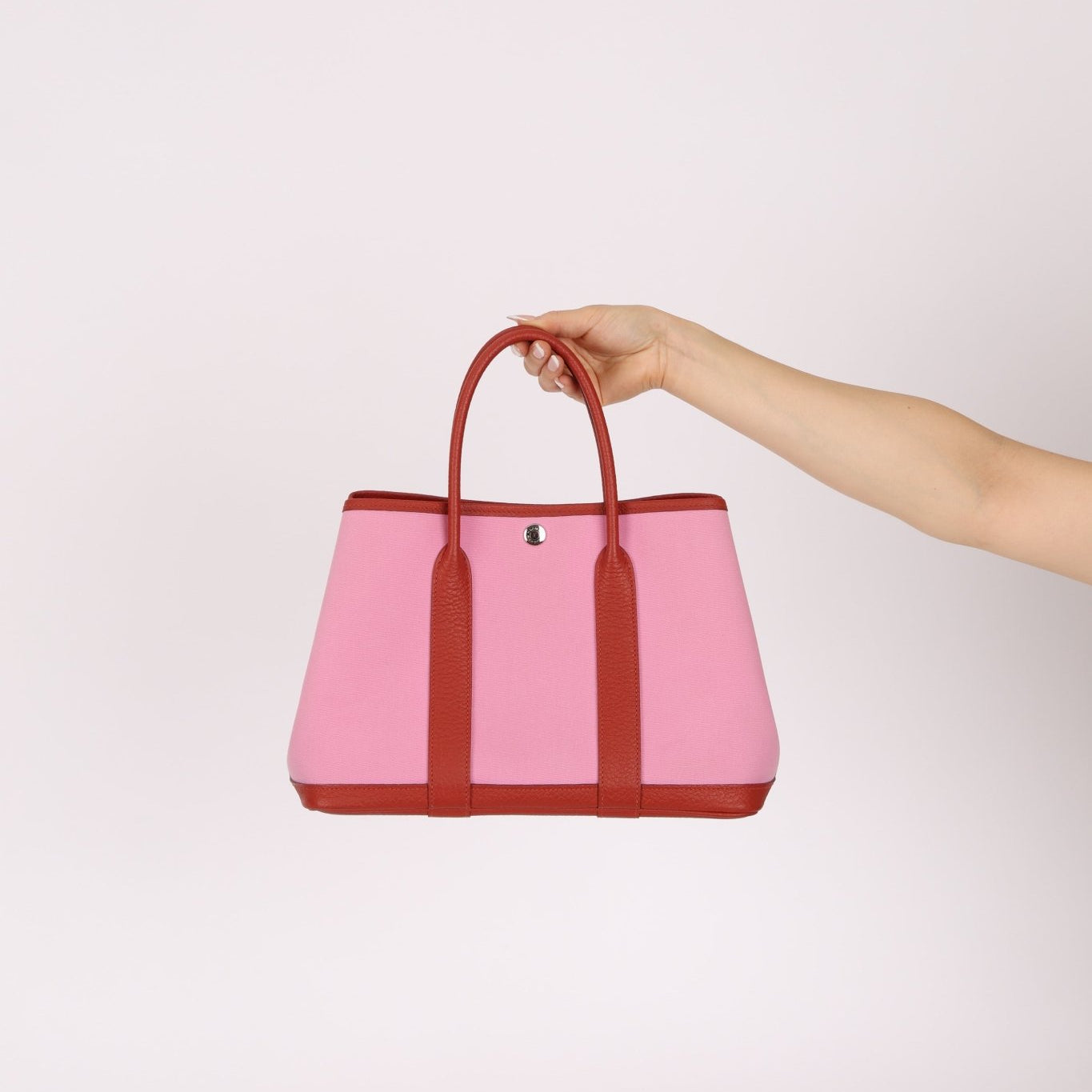 Hermès 2021 Bubblegum Toile Militaire Vache Country Garden Party 30 - FashioNica