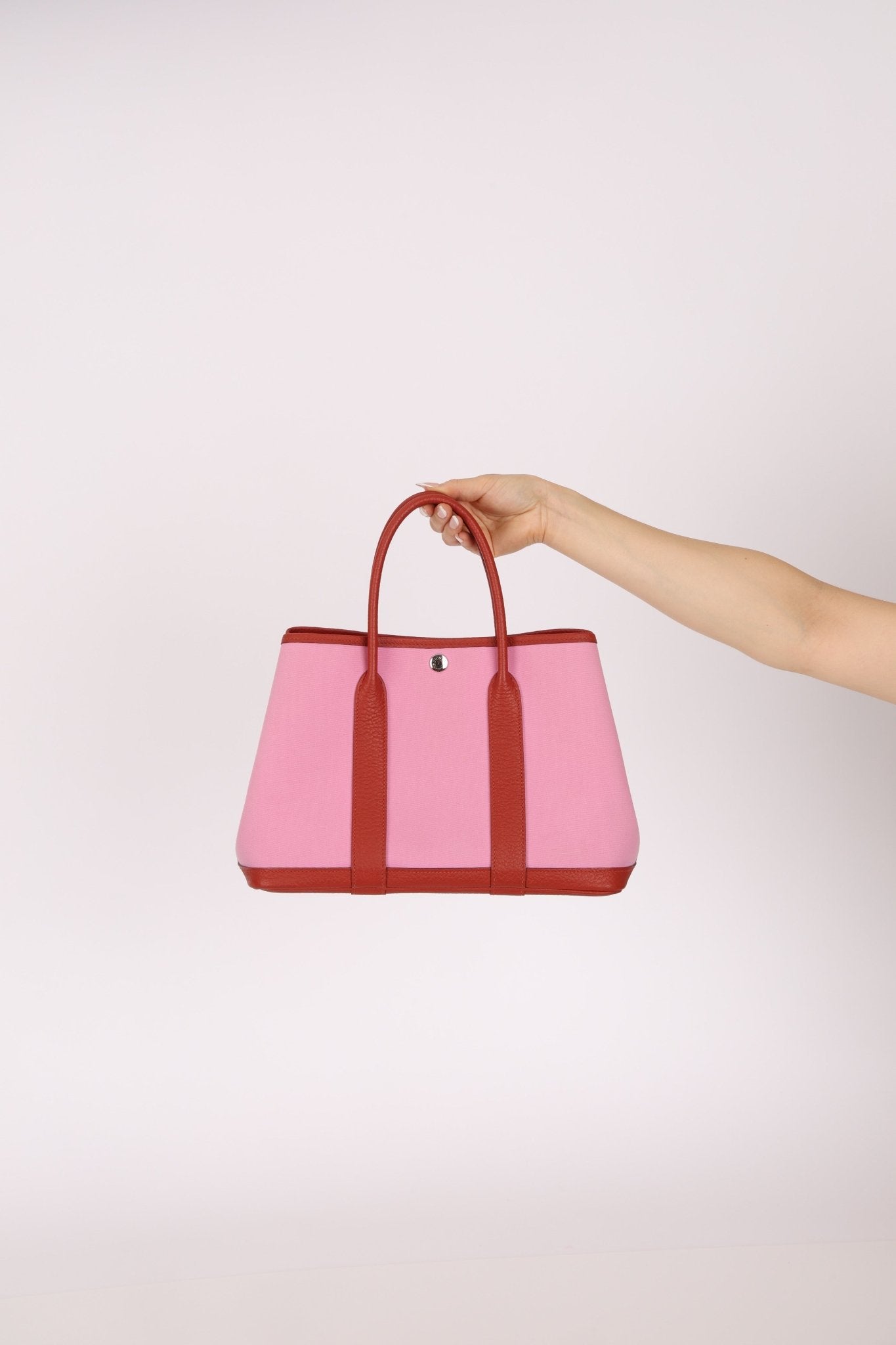 Hermès 2021 Bubblegum Toile Militaire Vache Country Garden Party 30 - FashioNica