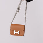 Hermès 2021 Constance Slim Wallet w/ zip cardholder w/ chain - FashioNica