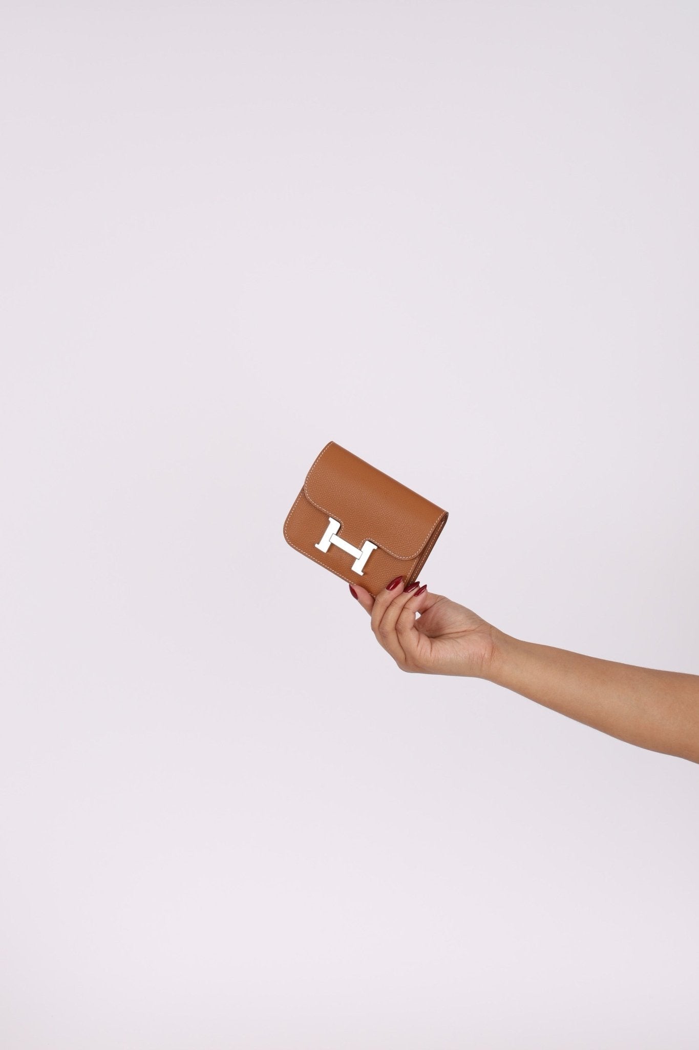 Hermès 2021 Constance Slim Wallet w/ zip cardholder w/ chain - FashioNica