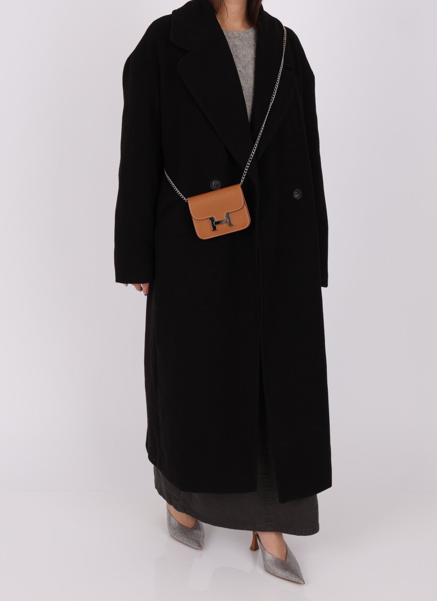 Hermès 2021 Constance Slim Wallet w/ zip cardholder w/ chain - FashioNica