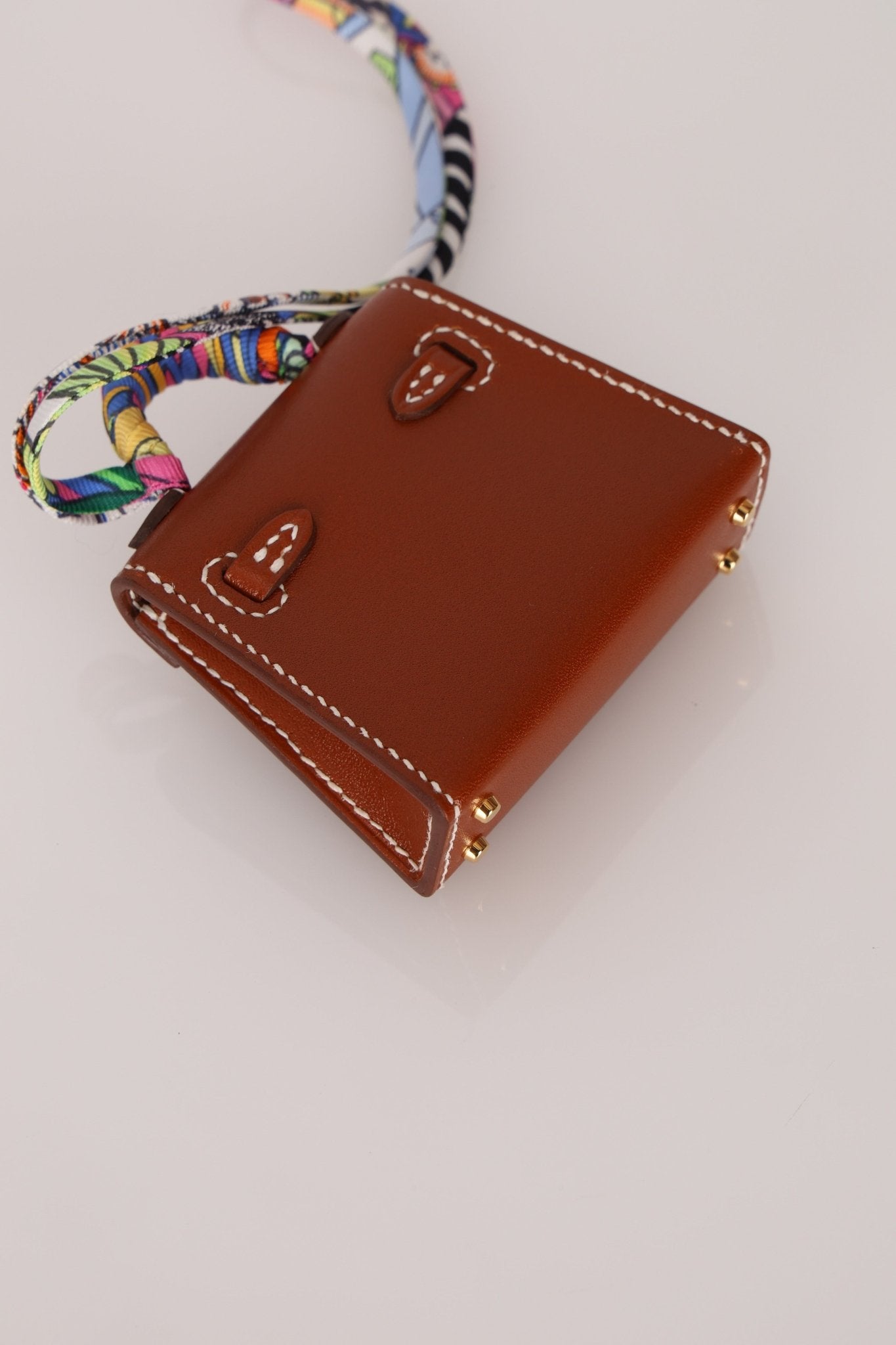 Hermès 2021 Gold Tadelakt Micro Kelly Twilly Bag Charm GHW - FashioNica