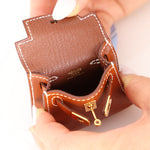 Hermès 2021 Gold Tadelakt Micro Kelly Twilly Bag Charm GHW - FashioNica