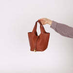 Hermès 2021 Marron d'Inde Clemence Picotin 18 GHW - FashioNica