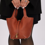 Hermès 2021 Marron d'Inde Clemence Picotin 18 GHW - FashioNica