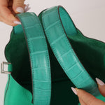 Hermès 2021 Menthe/Vert Vertigo Clemence Picotin Matte Alligator Touch 22 PHW - FashioNica