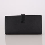 Hermès 2021 Noir Epsom and Alligator Bearn Touch Wallet - FashioNica