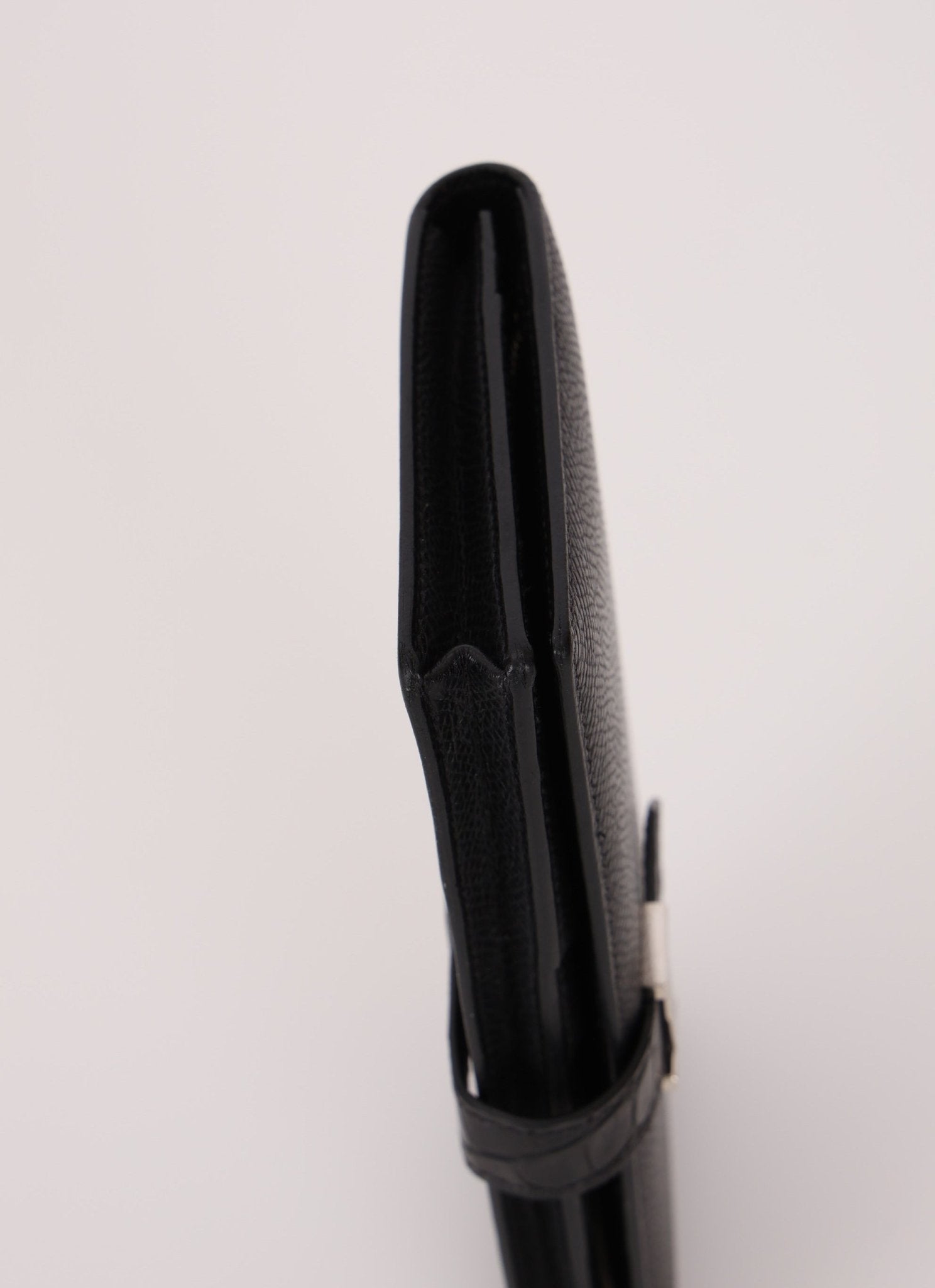 Hermès 2021 Noir Epsom and Alligator Bearn Touch Wallet - FashioNica