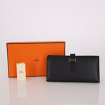 Hermès 2021 Noir Epsom and Alligator Bearn Touch Wallet - FashioNica