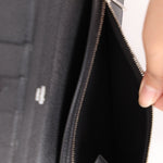 Hermès 2021 Noir Epsom and Alligator Bearn Touch Wallet - FashioNica