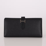 Hermès 2021 Noir Epsom and Alligator Bearn Touch Wallet - FashioNica