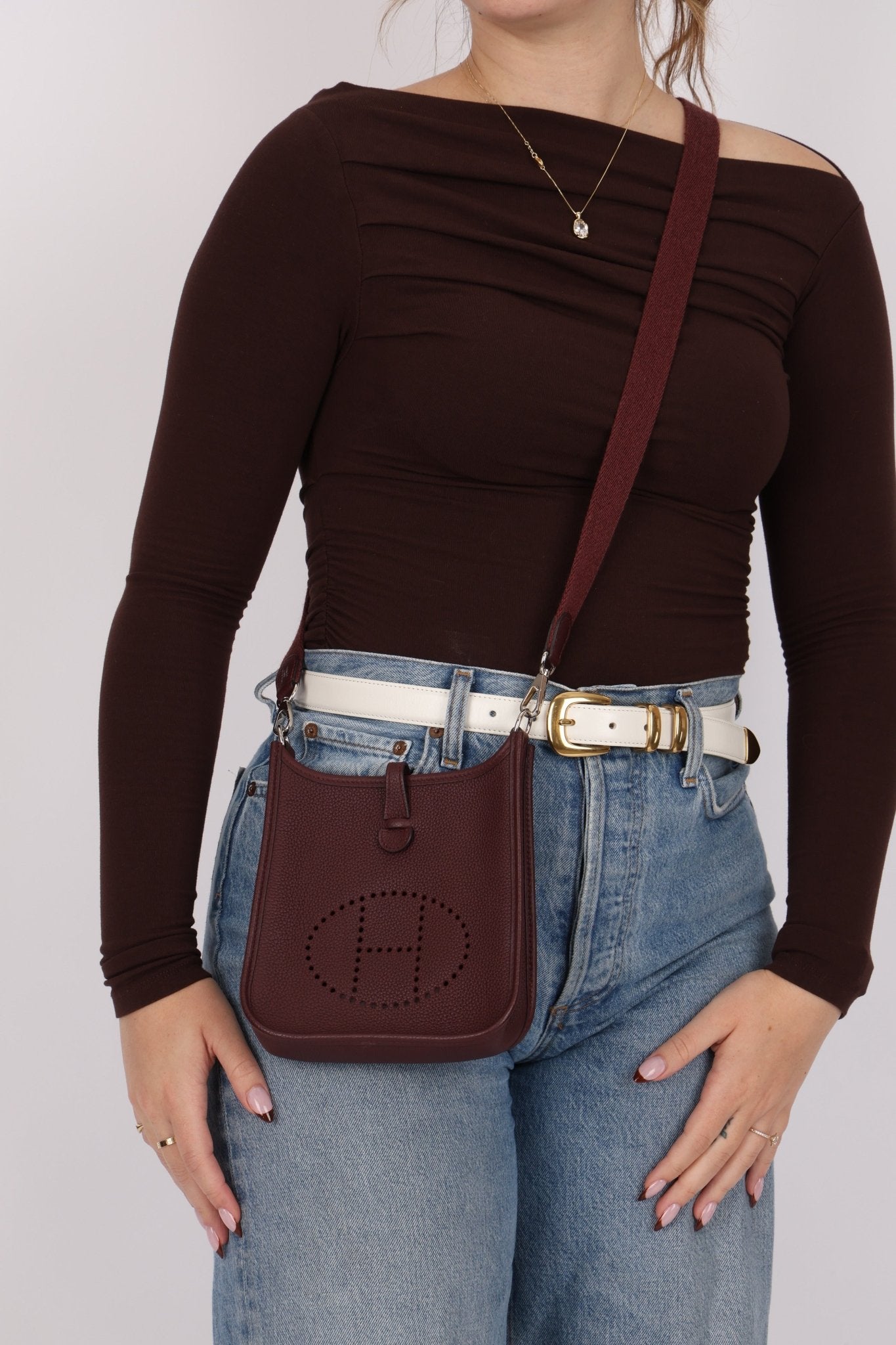 Hermès 2021 Rouge Sellier Clemence Evelyne TPM PHW - FashioNica