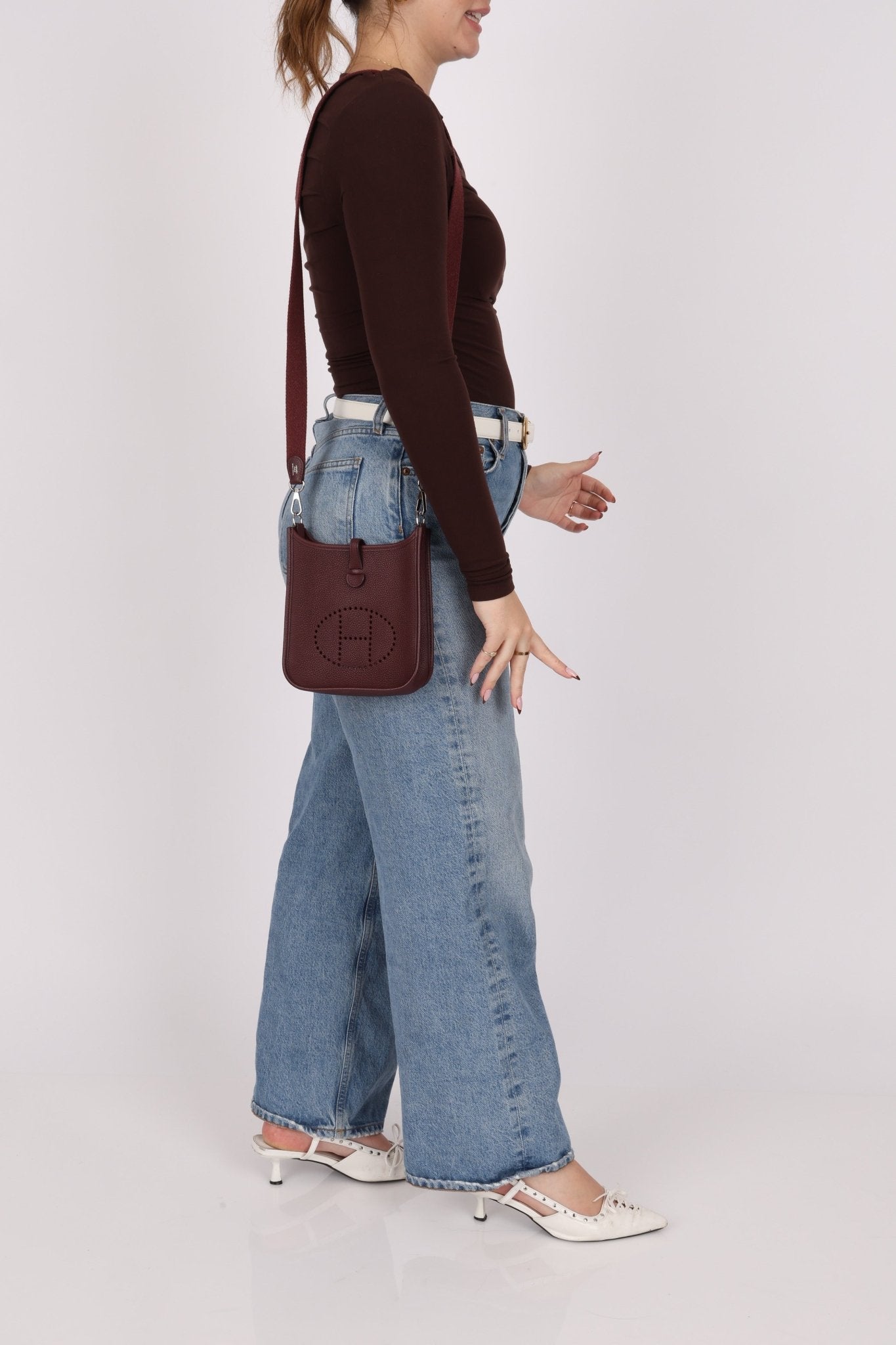 Hermès 2021 Rouge Sellier Clemence Evelyne TPM PHW - FashioNica