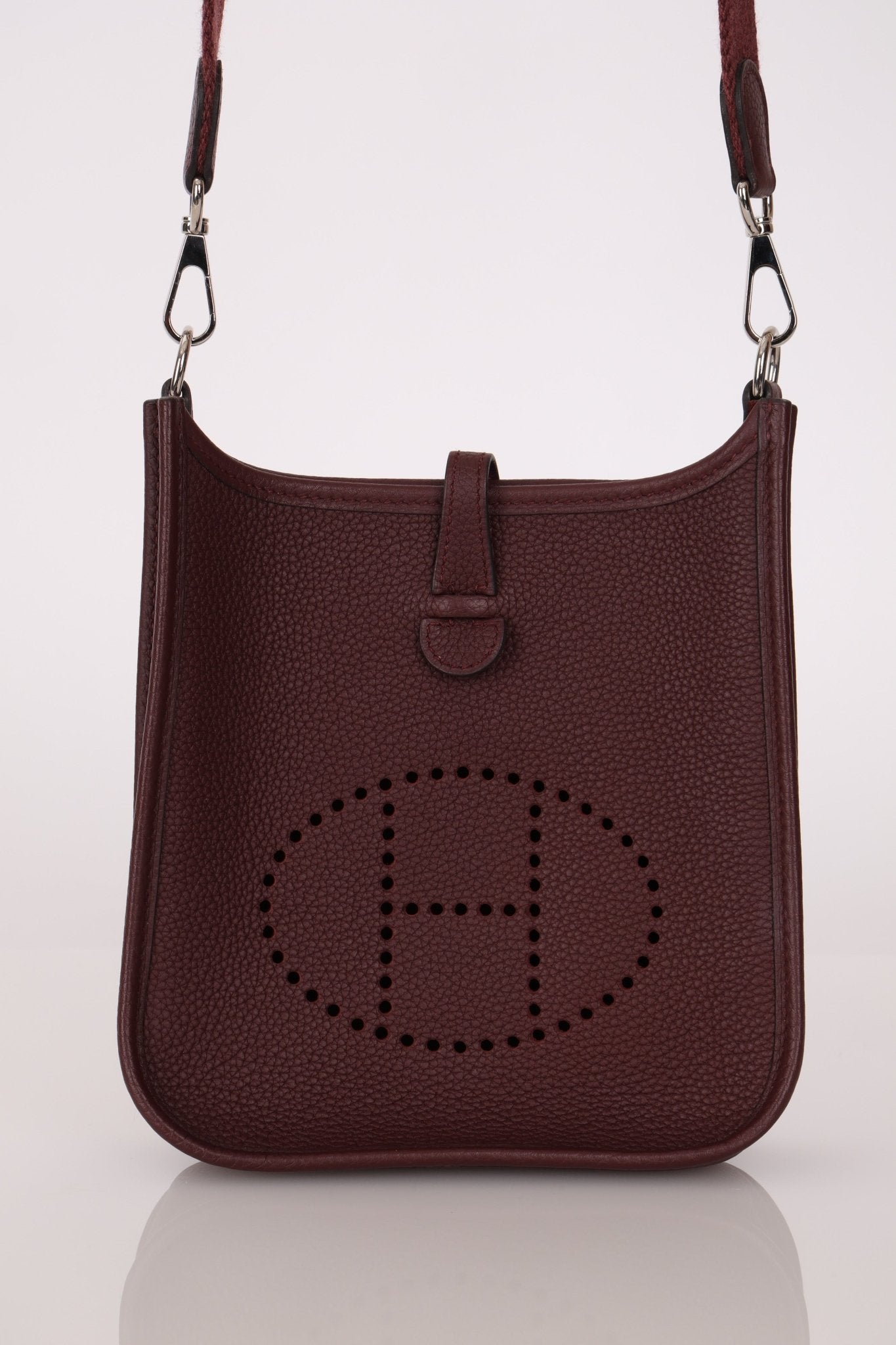 Hermès 2021 Rouge Sellier Clemence Evelyne TPM PHW - FashioNica