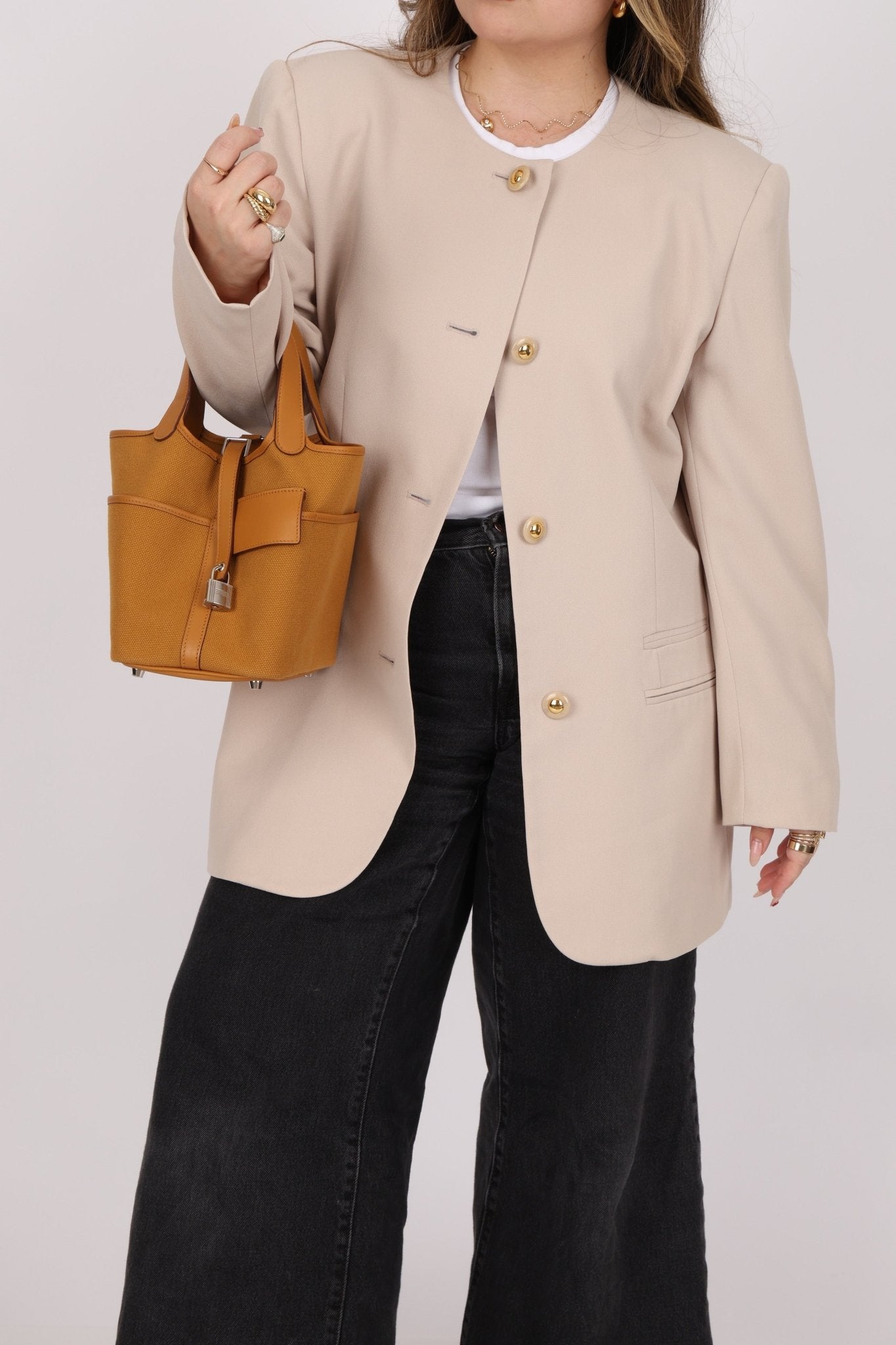 Hermès 2021 Sesame Cargo Picotin 18 PHW - FashioNica