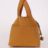 Hermès 2021 Sesame Toile Goeland and Swift Cargo Picotin 18 PHW - FashioNica