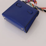 Hermès 2021 Tadelakt Bleu Electrique Micro Kelly Twilly PHW - FashioNica