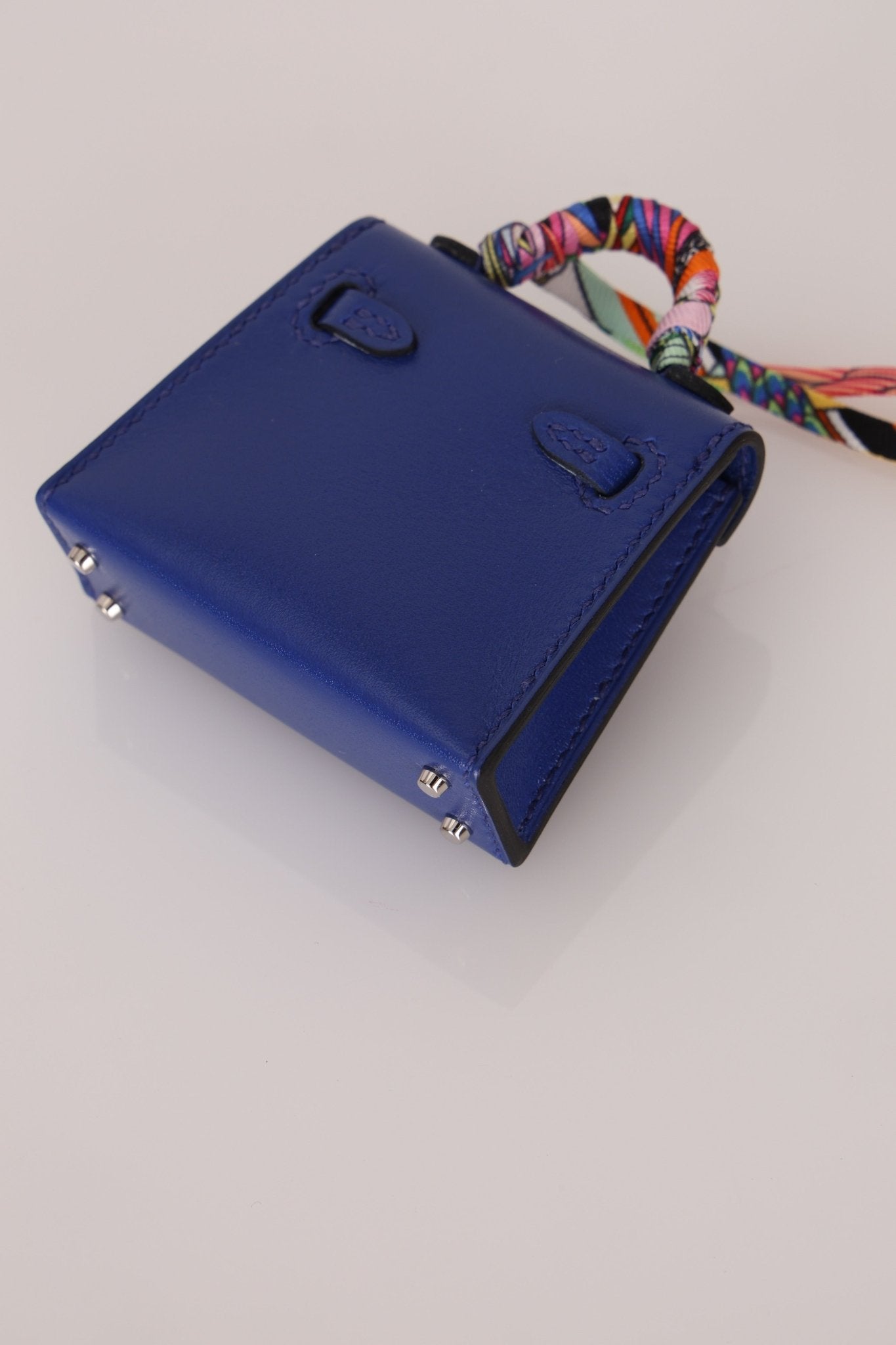 Hermès 2021 Tadelakt Bleu Electrique Micro Kelly Twilly PHW - FashioNica