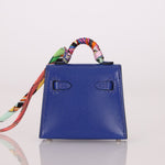 Hermès 2021 Tadelakt Bleu Electrique Micro Kelly Twilly PHW - FashioNica