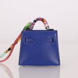 Hermès 2021 Tadelakt Bleu Electrique Micro Kelly Twilly PHW - FashioNica