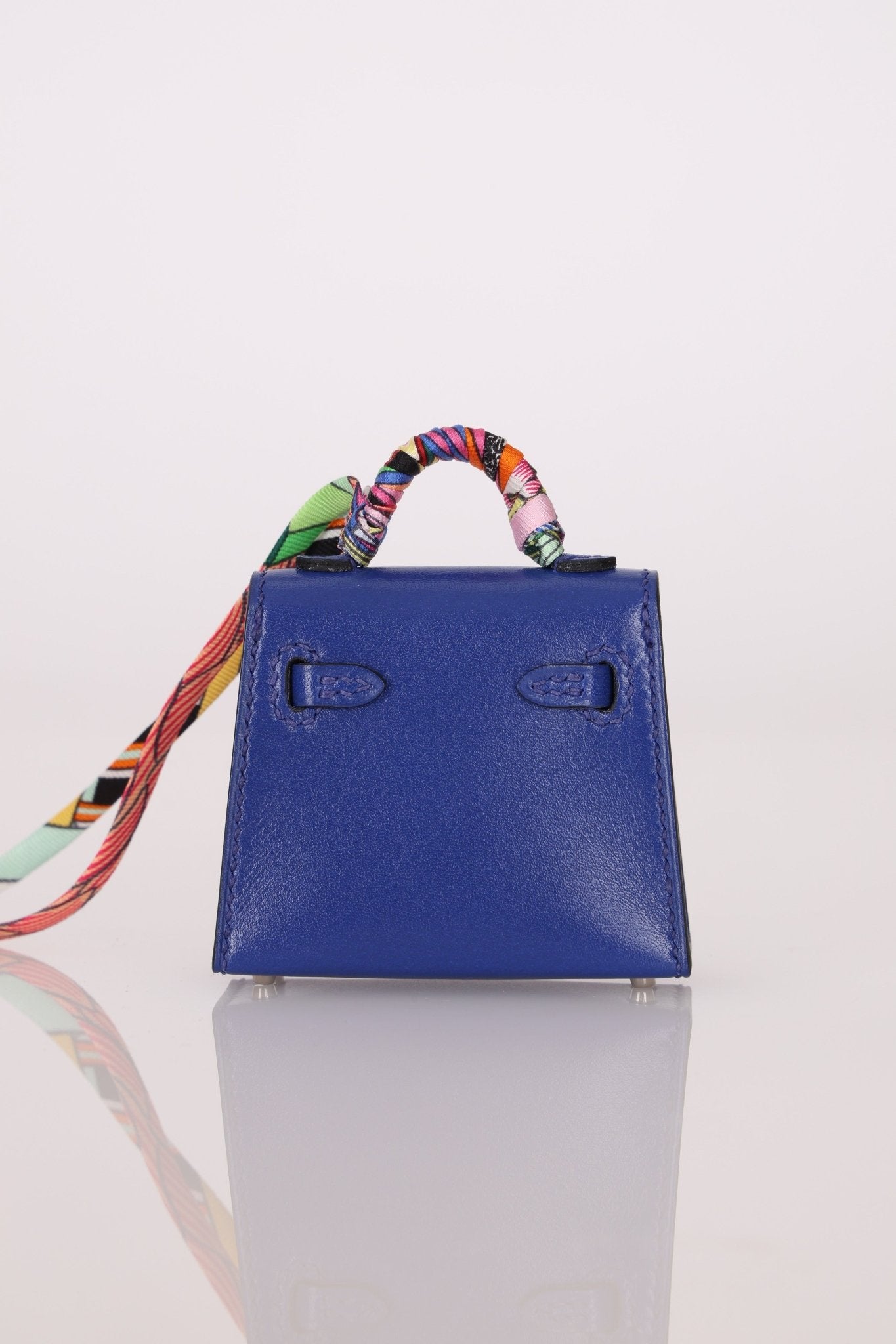 Hermès 2021 Tadelakt Bleu Electrique Micro Kelly Twilly PHW - FashioNica