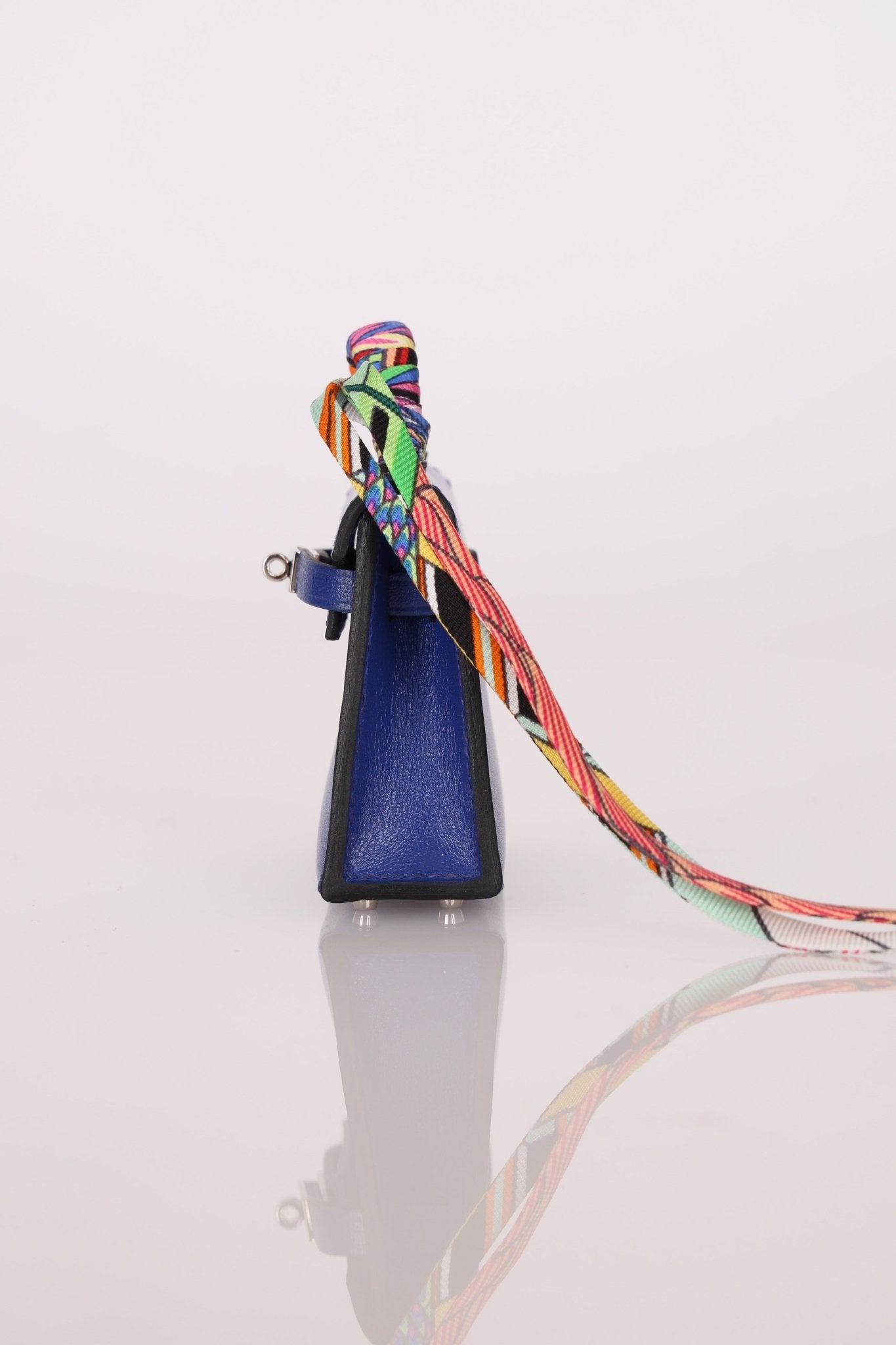 Hermès 2021 Tadelakt Bleu Electrique Micro Kelly Twilly PHW - FashioNica