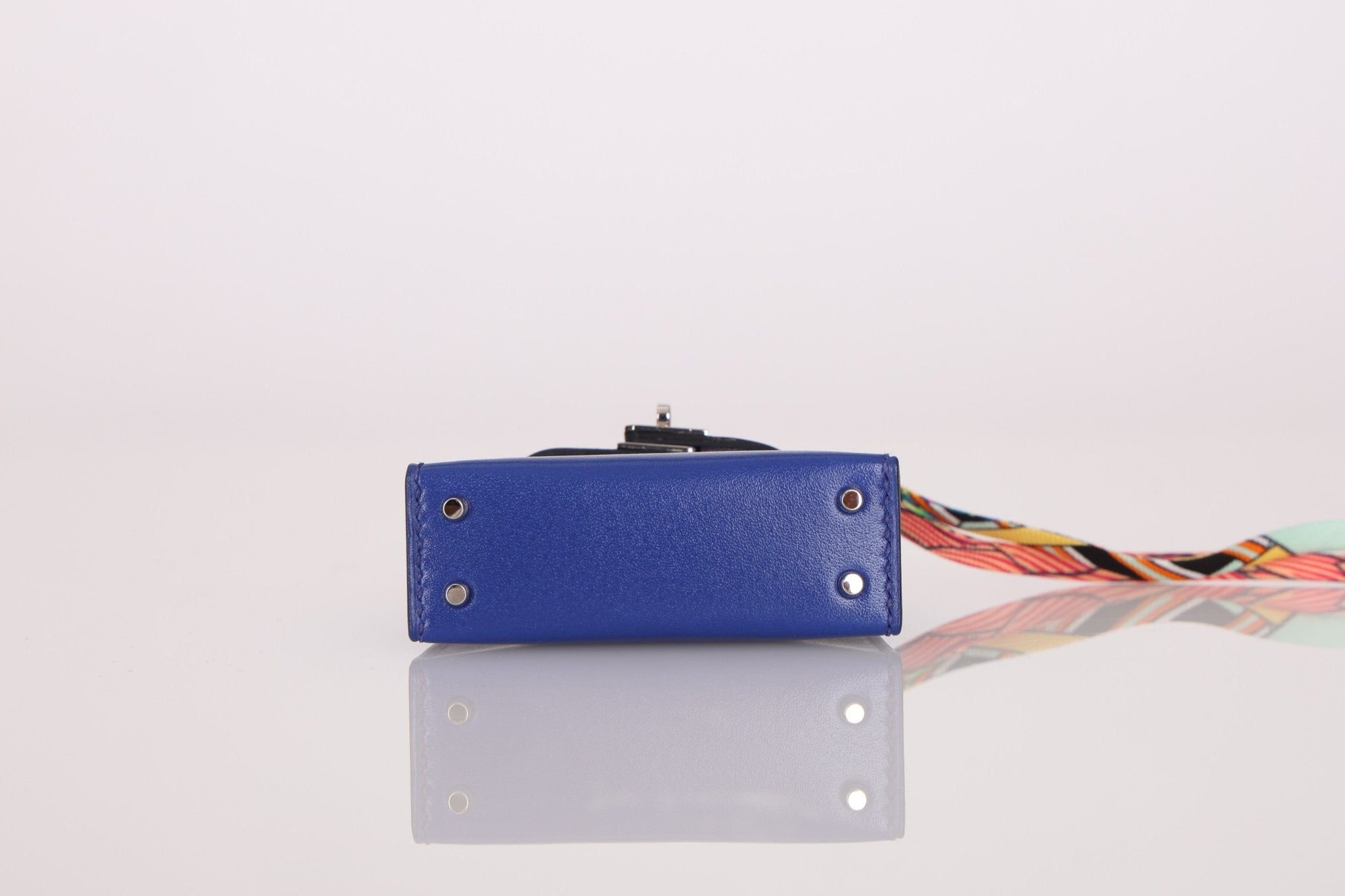 Hermès 2021 Tadelakt Bleu Electrique Micro Kelly Twilly PHW - FashioNica